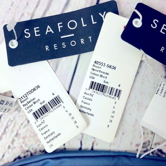 Seafolly Burgundy and Blue Bikini - Picture 12 of 13